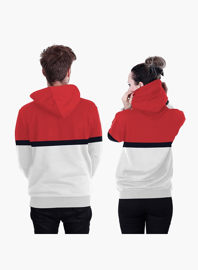 NADANBAO 3D Printing Long Sleeve Hoodie Red/White/Black  - Image 2