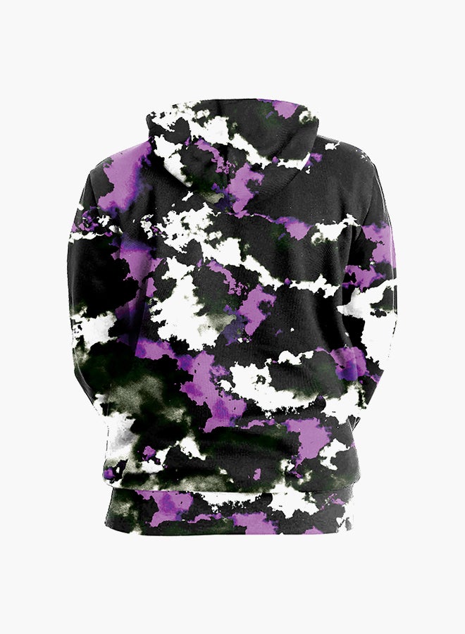 NADANBAO 3D Printing Long Sleeve Hoodie Black/Purple/Blue - Image 2