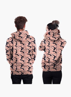 NADANBAO 3D Printing Long Sleeve Hoodie Pink/Black  - Image 2