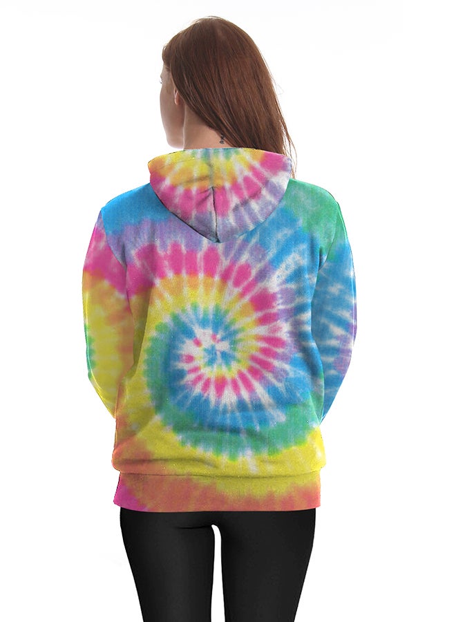 NADANBAO 3D Printing Long Sleeve Hoodie Blue/Yellow  - Image 4