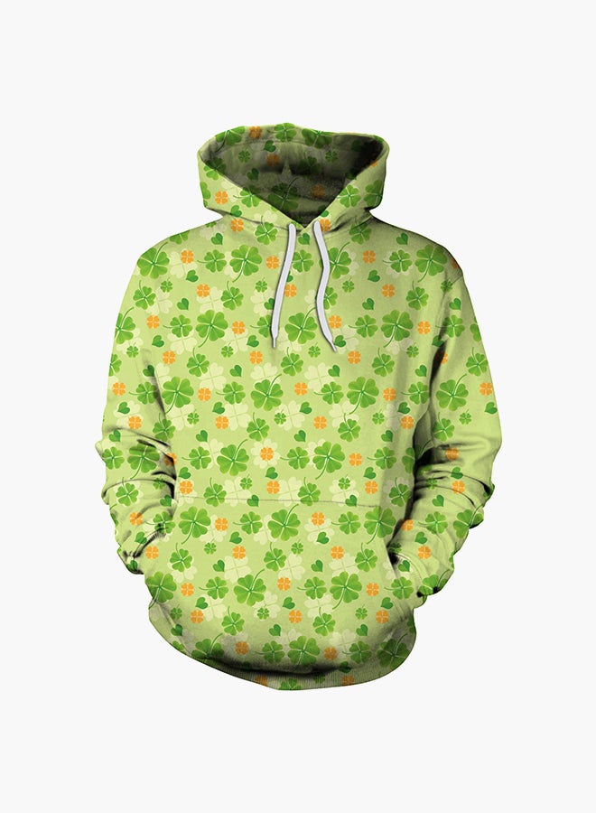 NADANBAO 3D Printing Long Sleeve Hoodie Green - Image 1