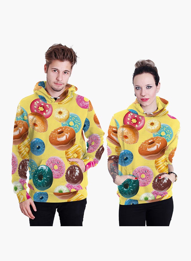 NADANBAO 3D Printing Long Sleeve Hoodie Yellow/Pink/Orange  - Image 3