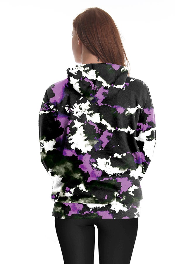 NADANBAO 3D Printing Long Sleeve Hoodie Black/Purple/Blue - Image 4