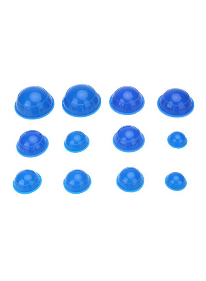 طقم لاصقات مع أكواب مُفرغة مصنوعة من السيليكون من 12 قطعة - Image 1