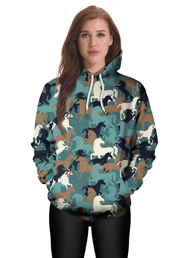 NADANBAO - 3D Printing Long Sleeve Hoodie Multicolour - Image 1