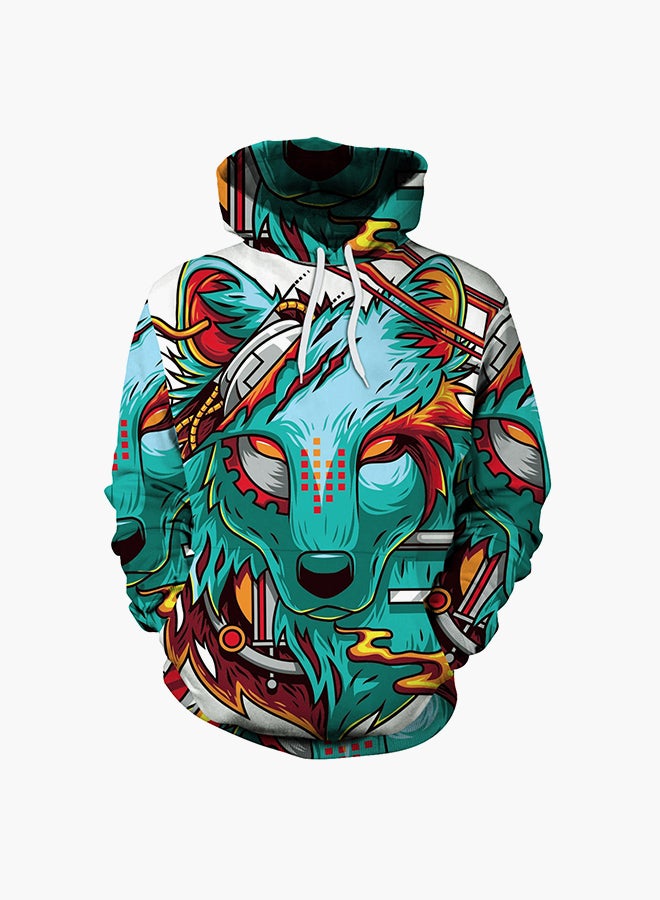 NADANBAO 3D Printing Long Sleeve Hoodie Multicolour - Image 1