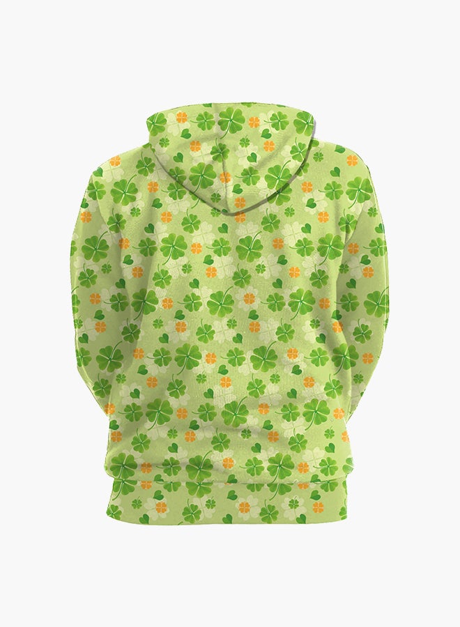 NADANBAO 3D Printing Long Sleeve Hoodie Green - Image 2