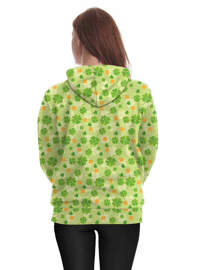 NADANBAO 3D Printing Long Sleeve Hoodie Green - Image 4