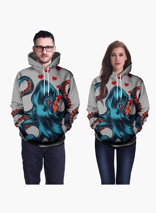 NADANBAO - 3D Printing Long Sleeve Hoodie Multicolour - Image 1