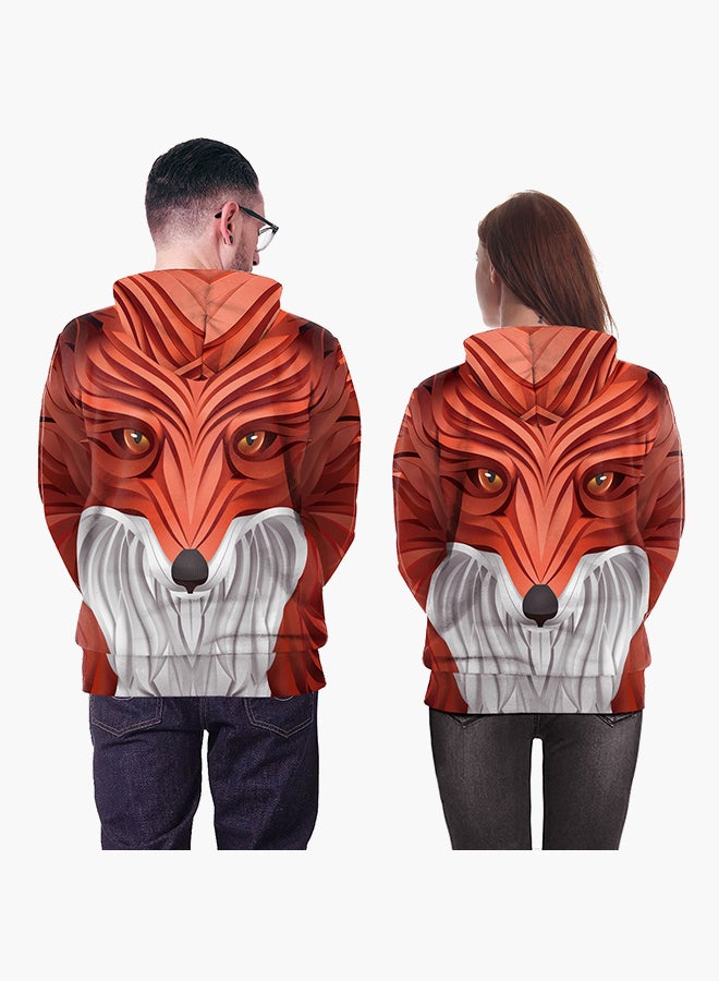 NADANBAO 3D Printing Long Sleeve Hoodie Red/Grey  - Image 4