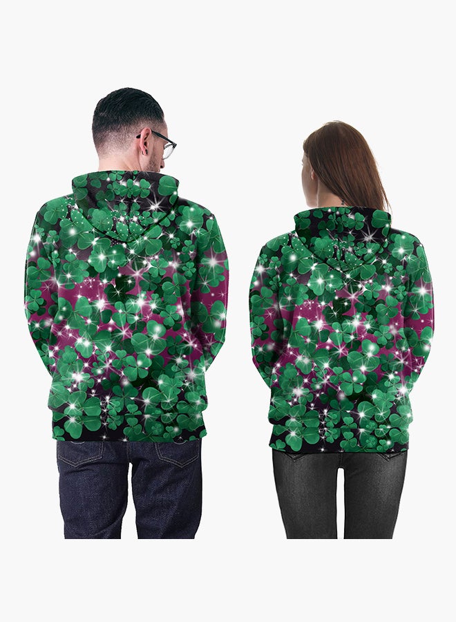 NADANBAO 3D Printing Long Sleeve Hoodie Green  - Image 4