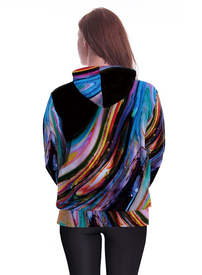 NADANBAO - 3D Printing Long Sleeve Hoodie Multicolour - Image 1