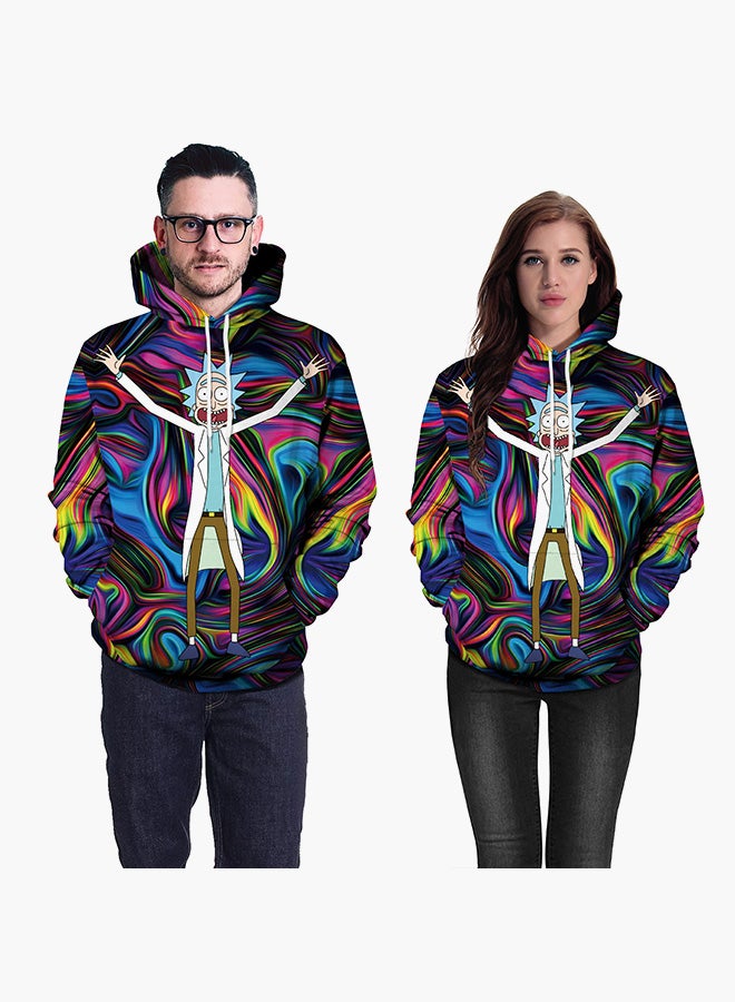 NADANBAO - 3D Printing Long Sleeve Hoodie Multicolour - Image 1