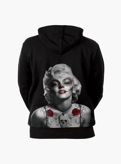 NADANBAO 3D Printing Long Sleeve Hoodie Black  - Image 2