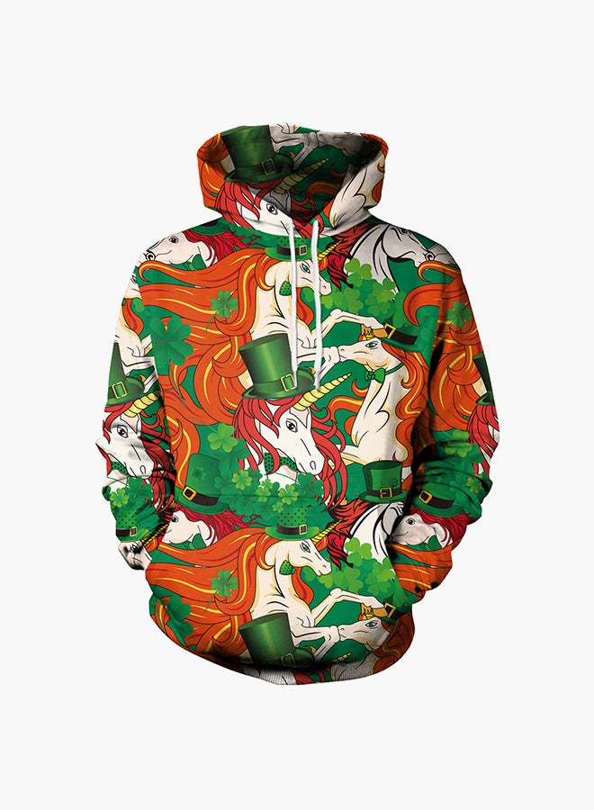 نادانباو هودي بأكمام طويلة وطبعة ثلاثية الأبعاد متعدد الألوان - Image 1