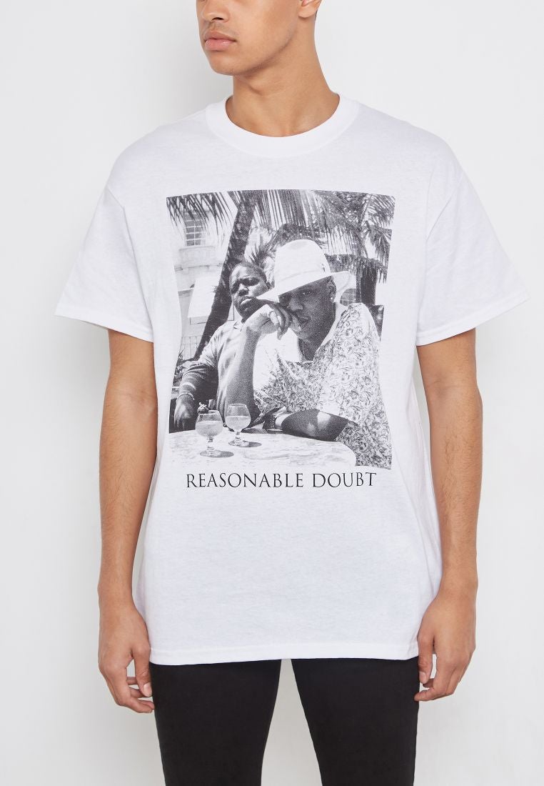 TOPMAN - Jay Z And Biggie Smalls T-Shirt White - Image 1