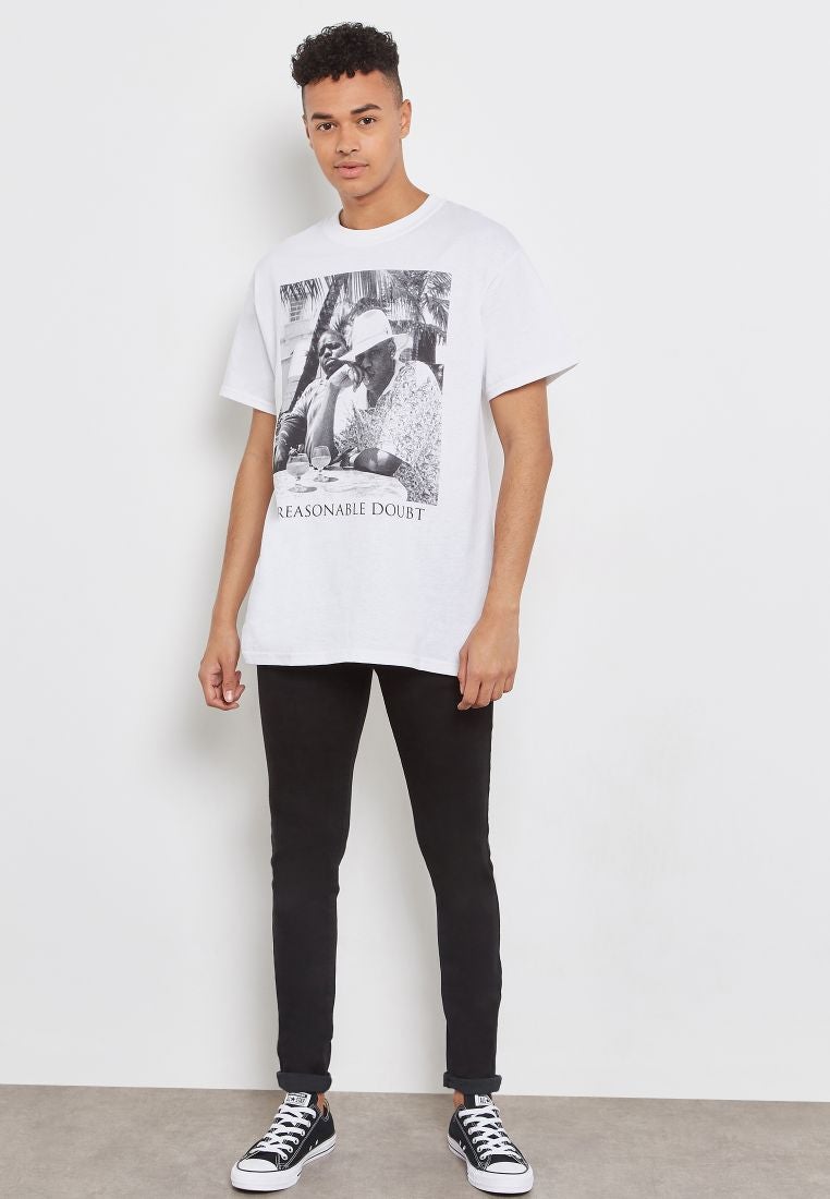 TOPMAN - Jay Z And Biggie Smalls T-Shirt White - Image 1