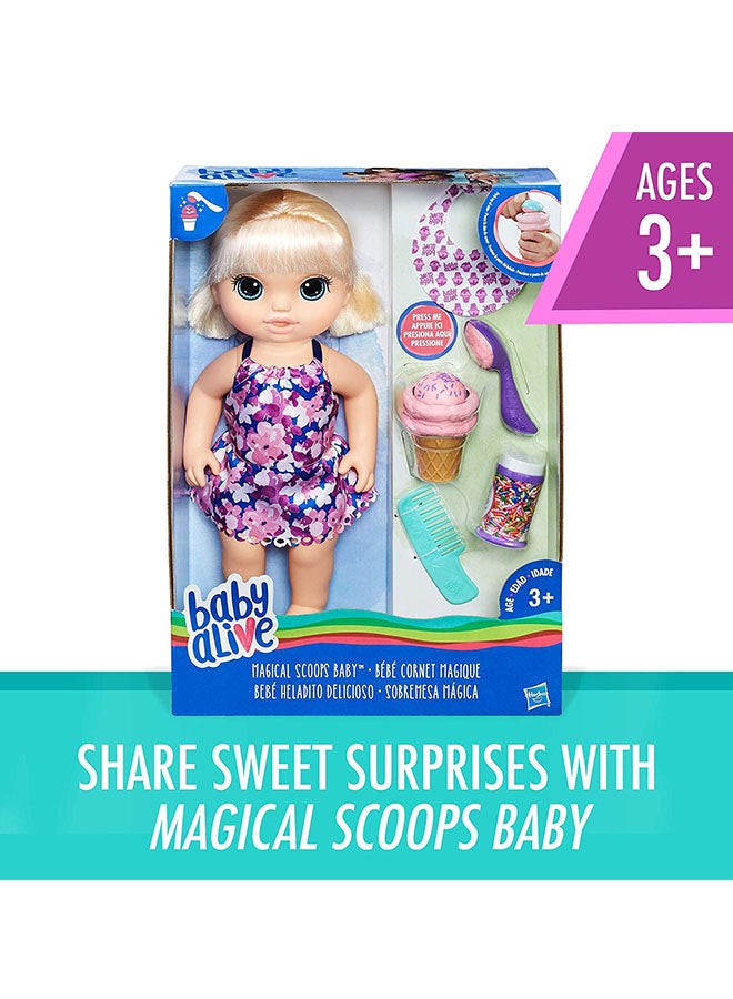 Baby Alive Magical Scoops Baby Blonde Doll - Image 1