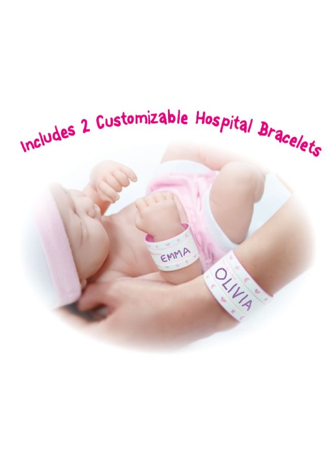 JC TOYS 8-Piece Newborn Baby Doll 14inch  - Image 4