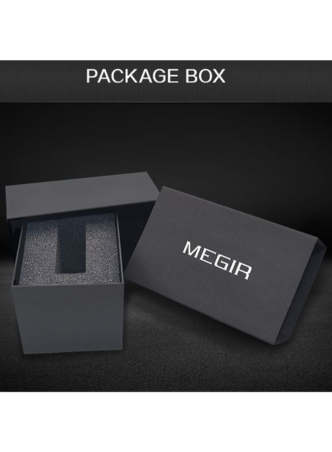 ميجر ساعة كرونوغراف مقاومة للماء بسوار من الجلد طراز 1J2968W للرجال - Image 3