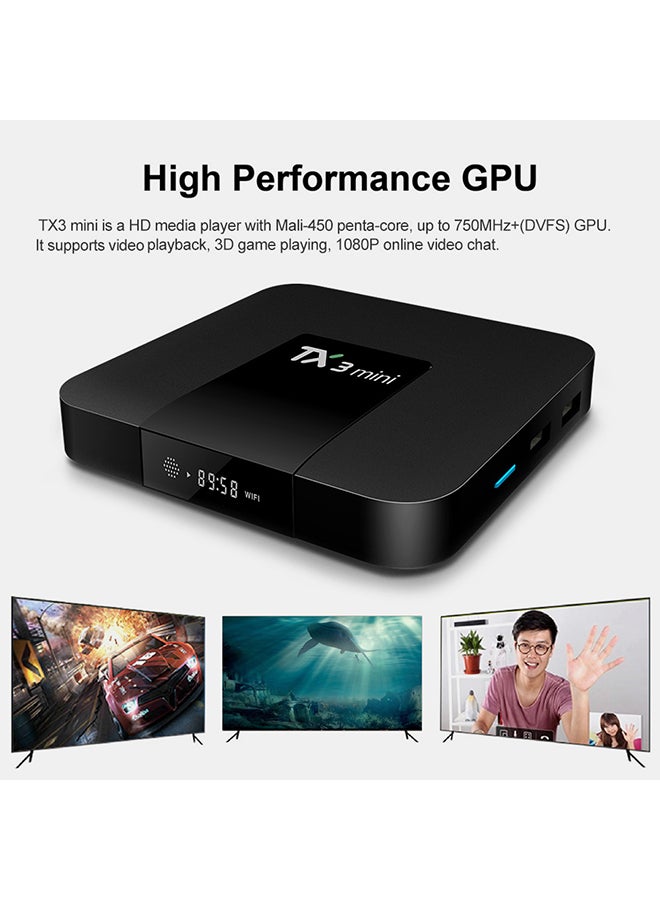 Generic Tx3 Mini 4K Smart TV Box - Us Plug V326 Black  - Image 3