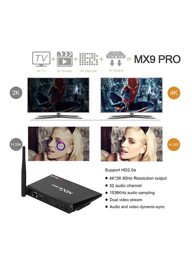 Mx9 Pro 4K Smart TV Box V292 Black  - Image 4
