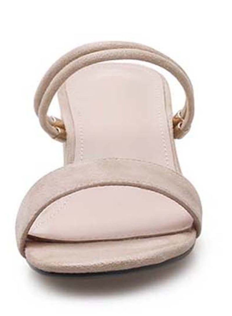 GFM Women Leather Dress Sandals Beige  - Image 2