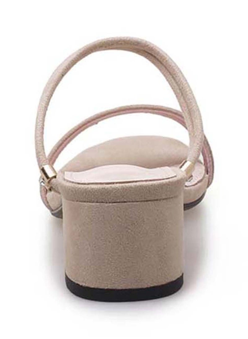 GFM Women Leather Dress Sandals Beige  - Image 3