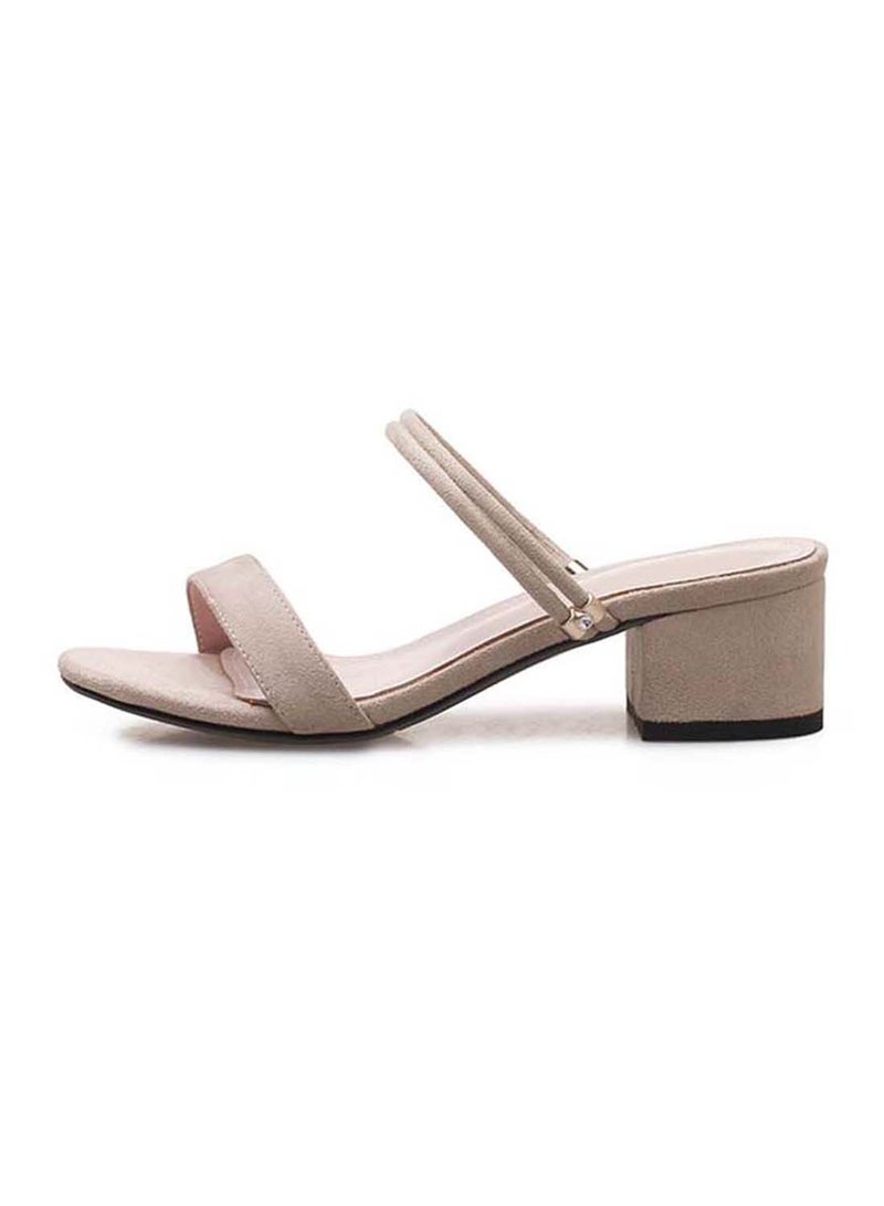GFM Women Leather Dress Sandals Beige  - Image 1