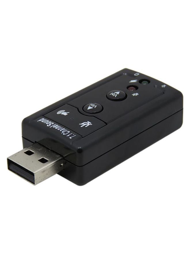Generic 7.1 Channel Sound USB Audio Adapter Black  - Image 1