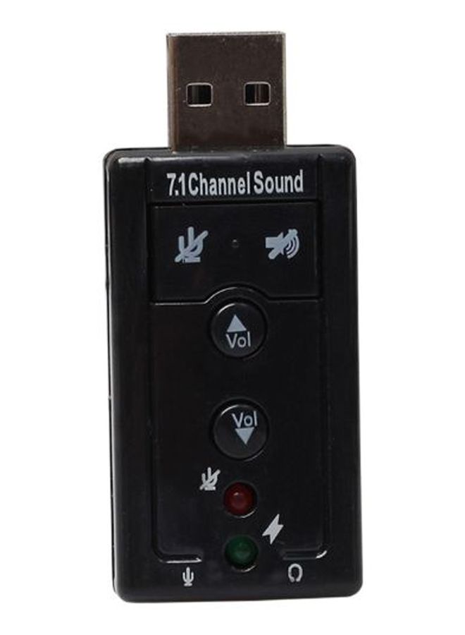 Generic 7.1 Channel Sound USB Audio Adapter Black  - Image 1