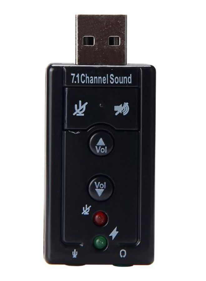 Generic 7.1 Channel Sound USB Audio Adapter Black  - Image 1