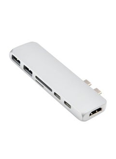 Type-C Dual USB 3.0 Hub Adapter For MacBook Pro White