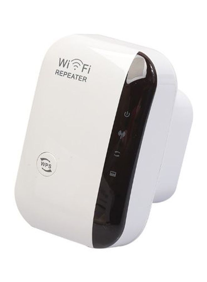 Generic - 300M AU Wireless WIFI Repeater Signal Amplifier AP Router Through Walls White/Black - Image 1