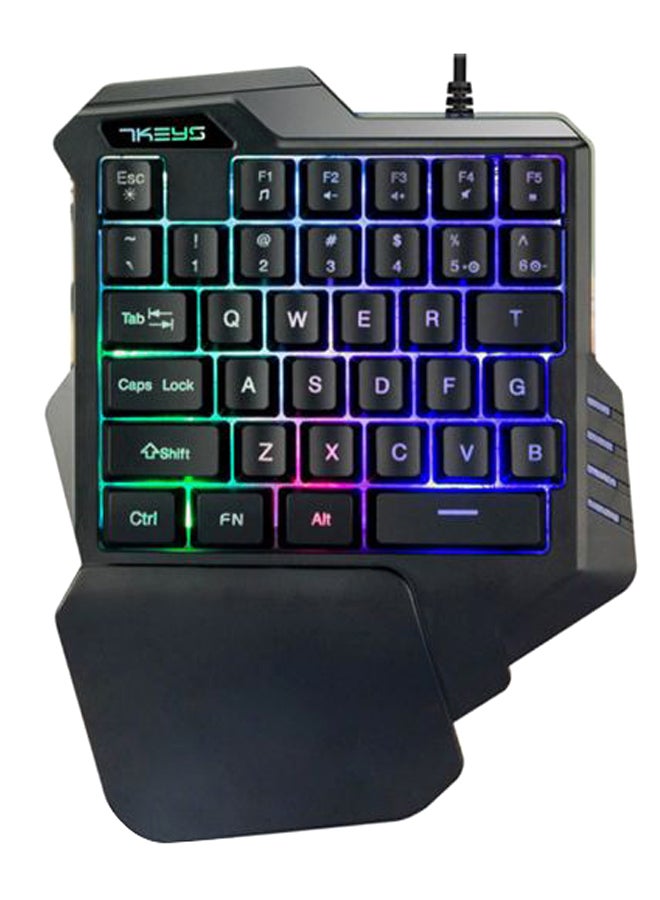 LED RGB Backlight One-Handed Membrane Keyboard - Image 1