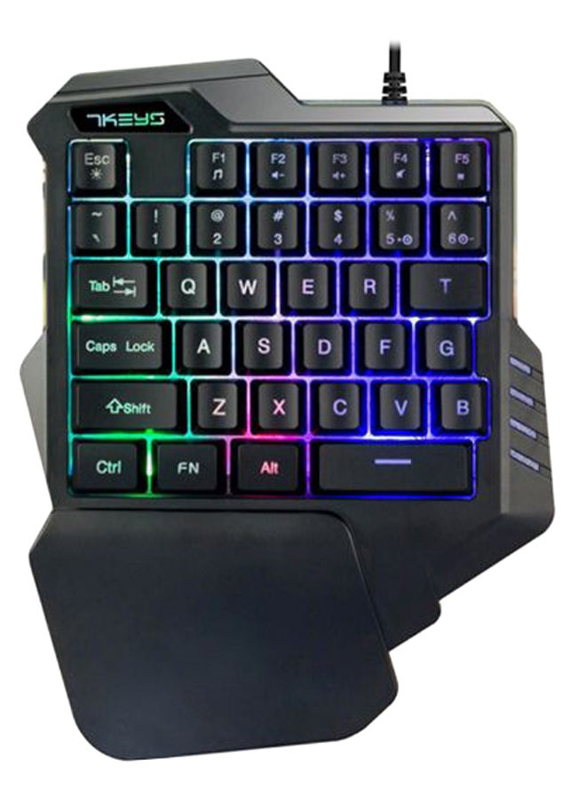 LED RGB Backlight One-Handed Membrane Keyboard - Image 2