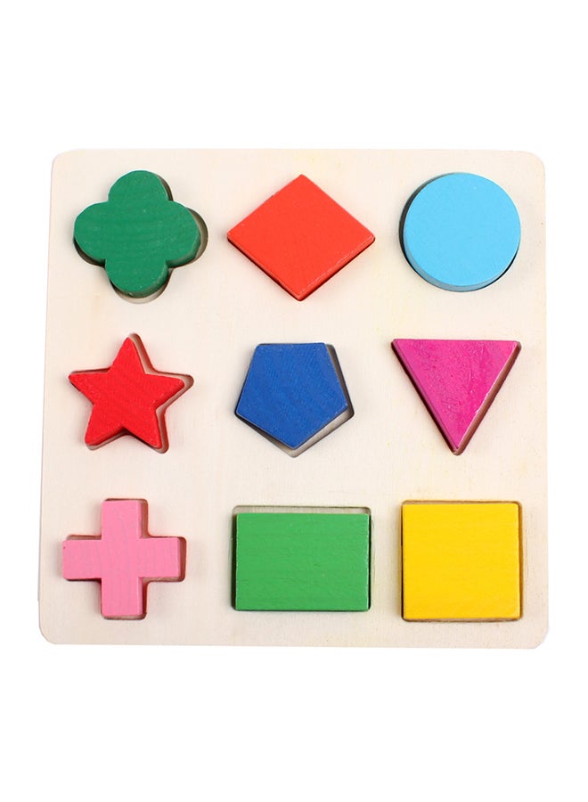 Cool Baby Wooden Geometric Shape Recognition Pegged Puzzle