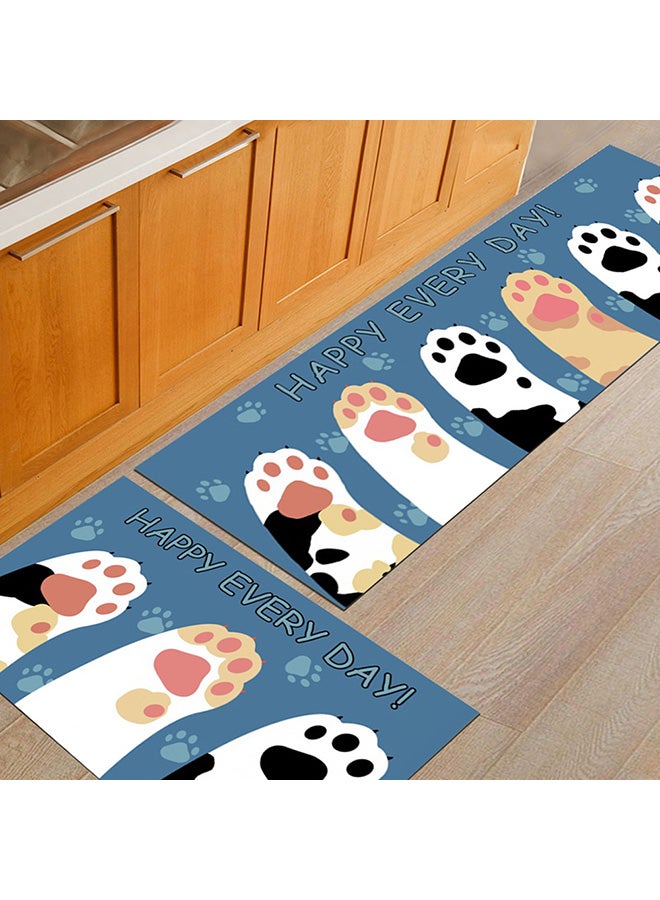 Angel city - Paw Printed Kitchen Floor Mat Multicolour 40X60cm - Image 1