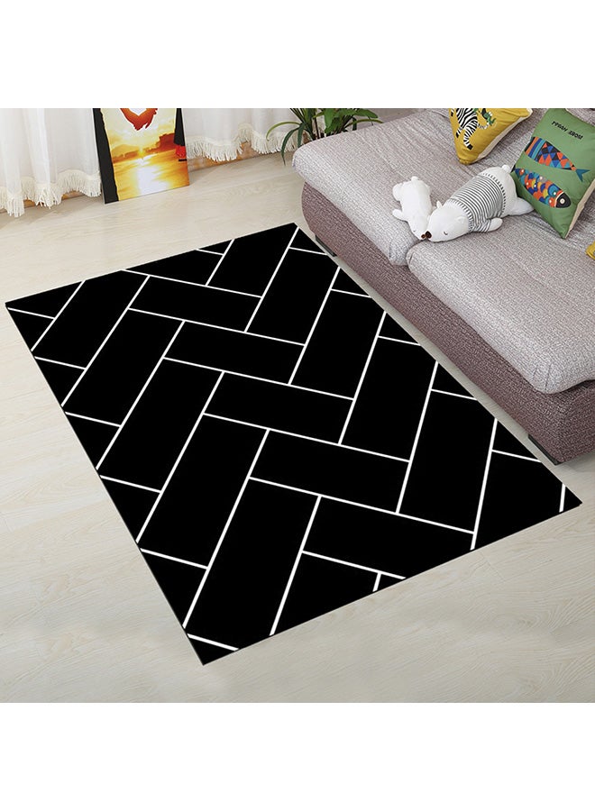 Angel city Modern Geometry Pattern Floor Mat Black 120X160cm - Image 4
