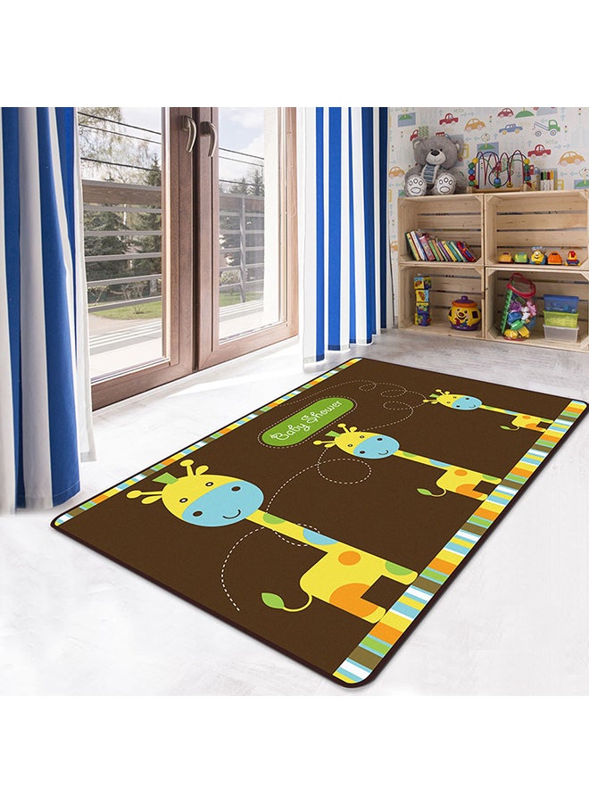 Angel city Baby Shower Printed Children's Room Carpet, Rectangle Multicolour 50X80cm  - Image 1