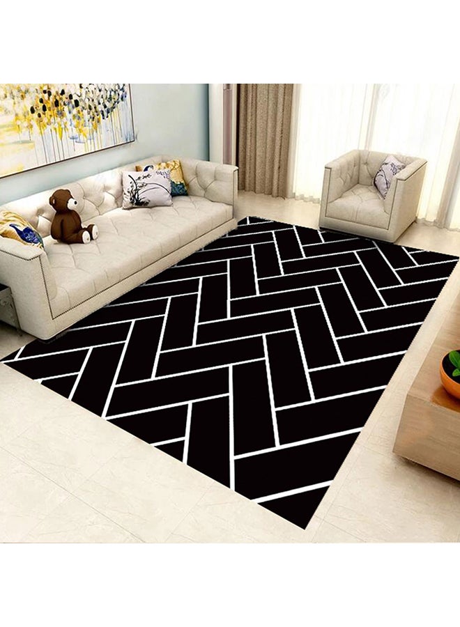 Angel city 3D Geometric Pattern Living Room Carpet Black 40X60cm - Image 1
