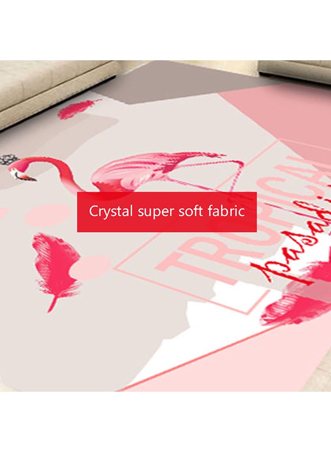 Angel city Flamingo Tropical Paradise Living Room Carpet Multicolour 50X80cm - Image 4