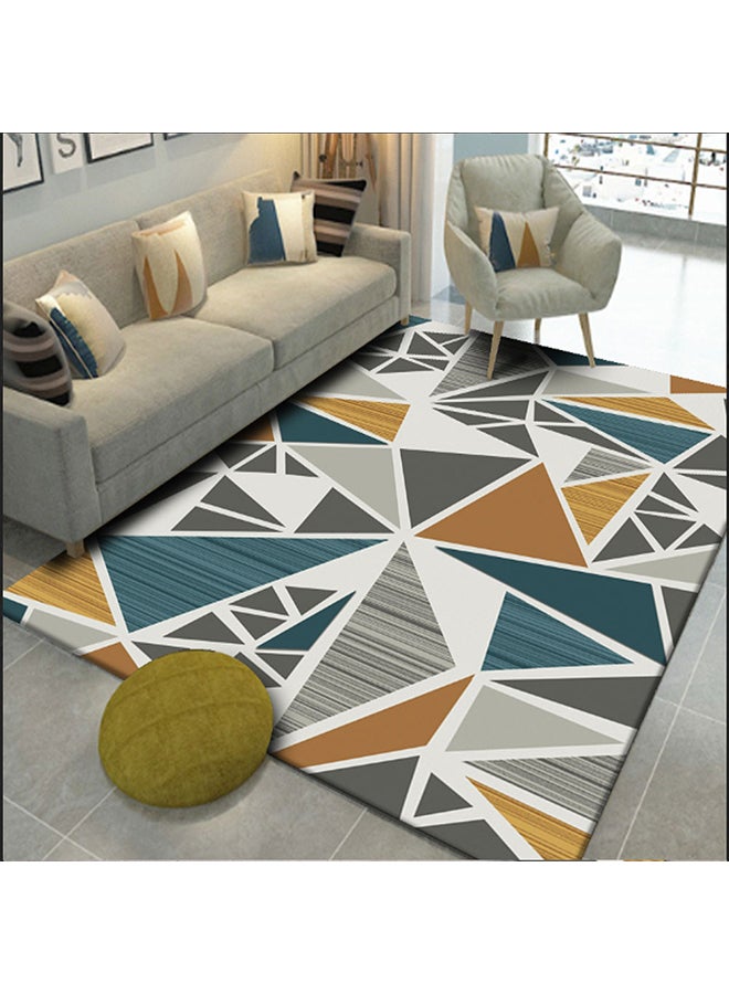 Angel city 3D Geometric Pattern Rugs Fashion Modern Area Rugs Non-Slip Floor Carpet For Living Room Bedroom And Kitchen Multicolour 140X200cm - Image 2