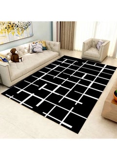 Angel city 3D Geometric Pattern Living Room Carpet Black 40X60cm  - Image 1
