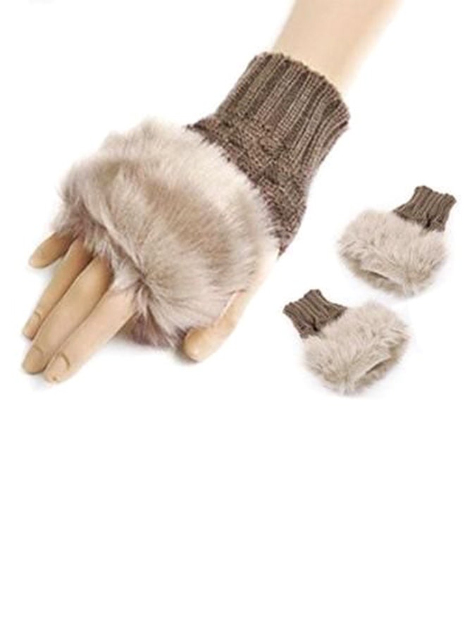 Gloves For Women Beige - Image 2