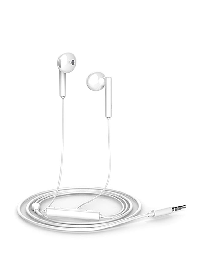 Half In-Ear Earphones With Remote Wire Control White  - Image 1