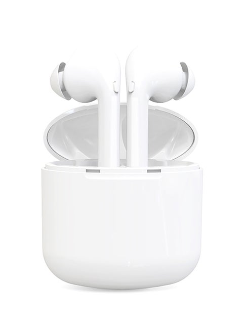 i9X TWS Bluetooth Wireless Earphone With Charging Dock And Mic White