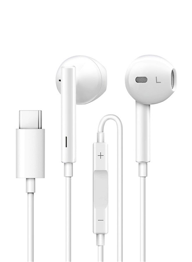 Type-C In-Ear Earphones With Mic White