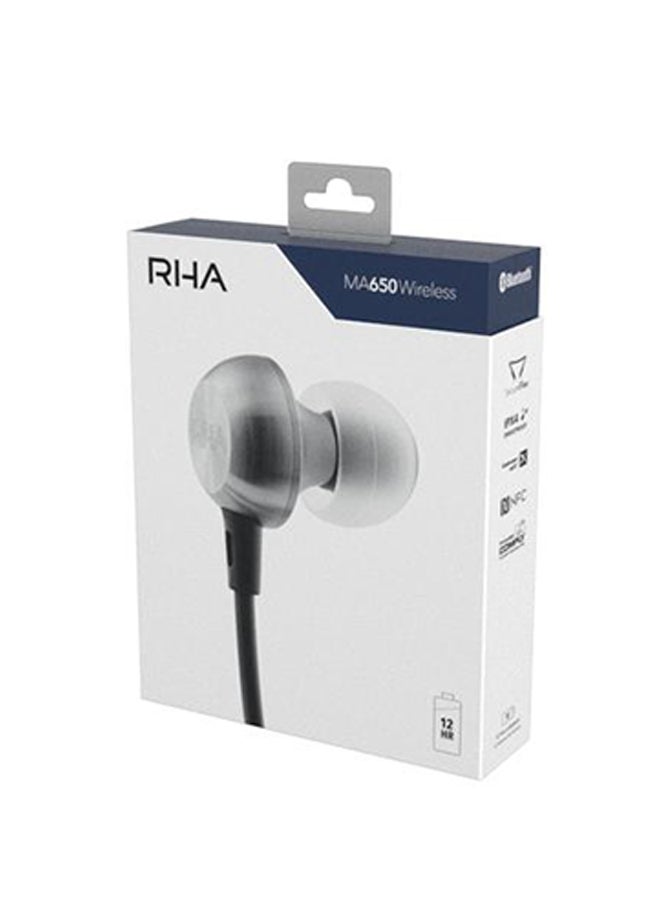 RHA In-Ear Wireless Bluetooth Headphone Silver/Black - Image 2