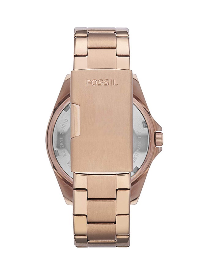 فوسيل ساعة يد بعقارب وسوار من الستانلس ستيل طراز Es2811P للنساء - Image 2